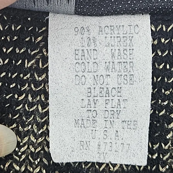 Tapestry gold metallic and black sweater size 3x