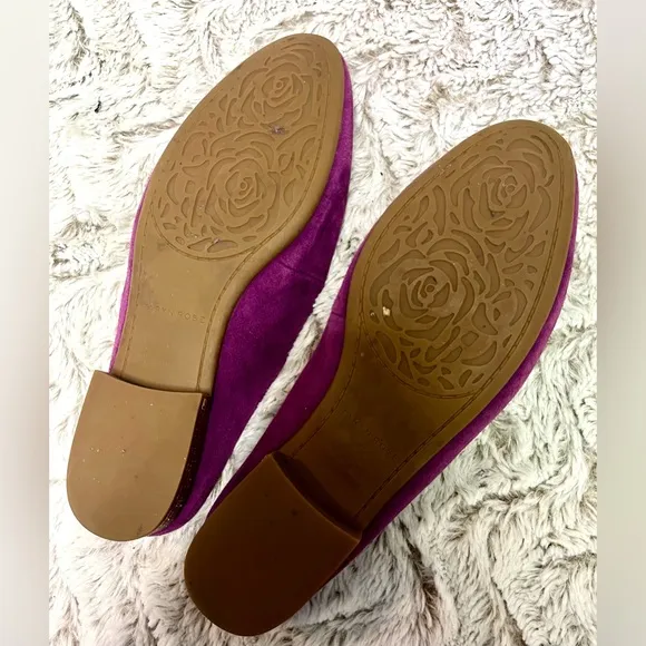 Taryn Rose Blythe Mules Violet Suede Leather Classy Chic FeminineWomen Size 7.5