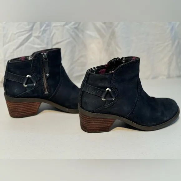 Teva Black Leather Ankle Booties Women’s Size 7.5 Moto Western Boho Chic Boots