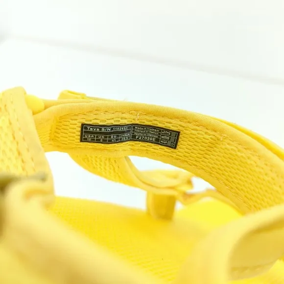 Teva Women Universal Platform Flatform Sandals Limelight Yellow 1102451 NEW FLAW