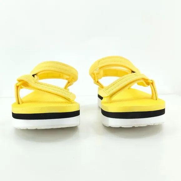 Teva Women Universal Platform Flatform Sandals Limelight Yellow 1102451 NEW FLAW