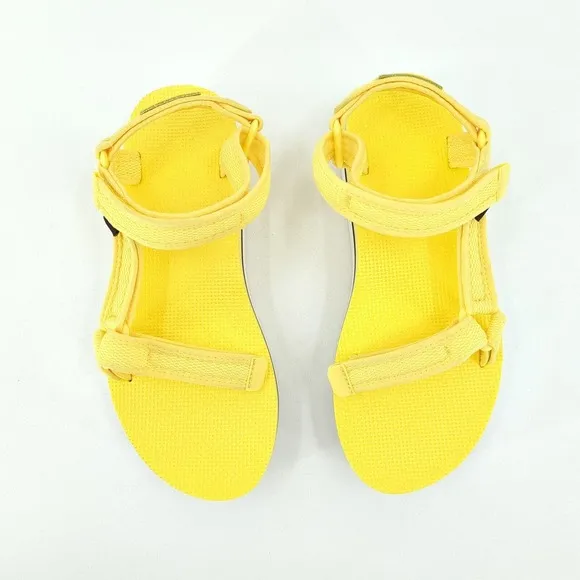 Teva Women Universal Platform Flatform Sandals Limelight Yellow 1102451 NEW FLAW