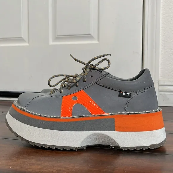 The Art Company Chunky Platform Lace Up Shoes Fantasy Reflecting Orange size 38