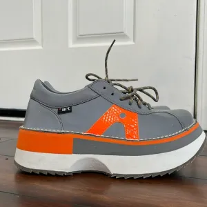 The Art Company Chunky Platform Lace Up Shoes Fantasy Reflecting Orange size 38