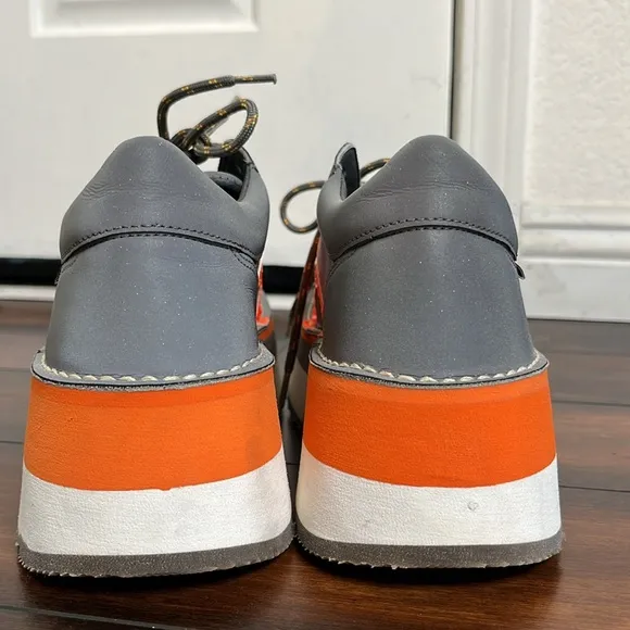 The Art Company Chunky Platform Lace Up Shoes Fantasy Reflecting Orange size 38