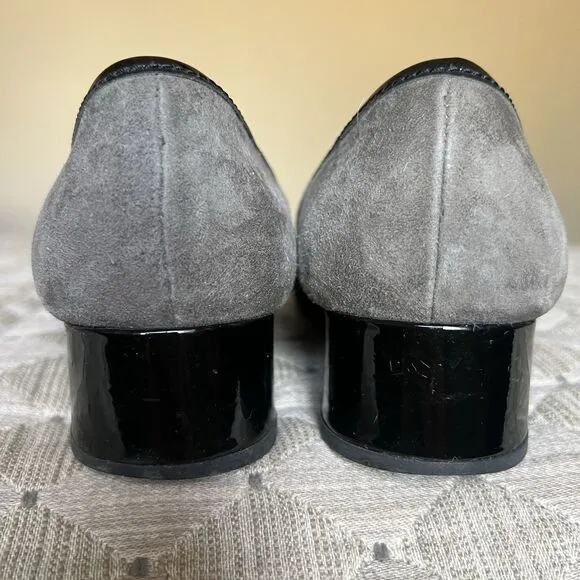 The Original Car Shoe by Prada Gray Suede Low Heels Women's EU 36 US 6 Buckle