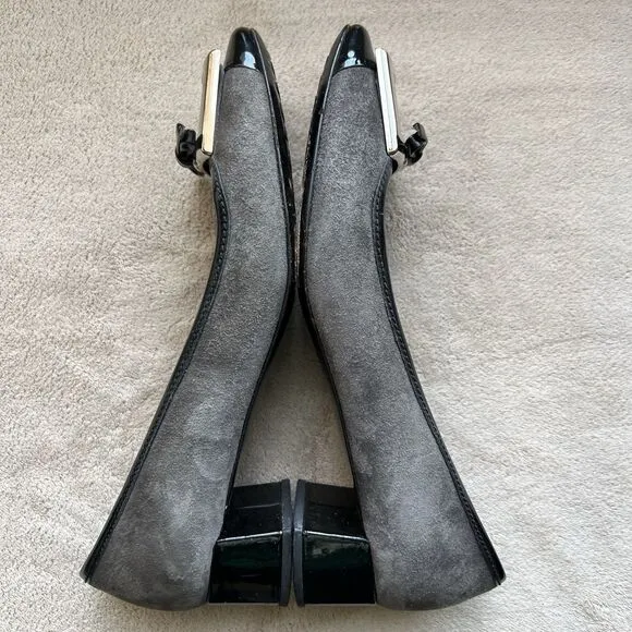 The Original Car Shoe by Prada Gray Suede Low Heels Women's EU 36 US 6 Buckle
