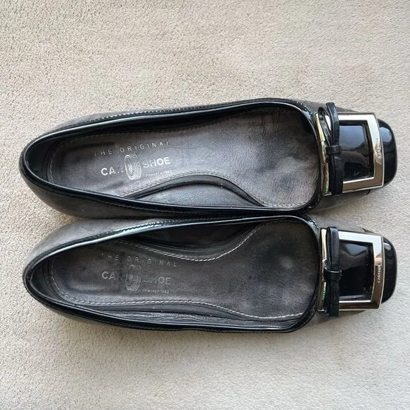 The Original Car Shoe by Prada Gray Suede Low Heels Women's EU 36 US 6 Buckle
