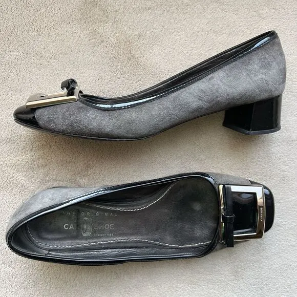 The Original Car Shoe by Prada Gray Suede Low Heels Women's EU 36 US 6 Buckle