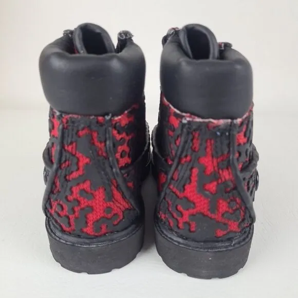 Timberland 6 IN Classic Ventilator Outdoors Toddler Black Red Rare