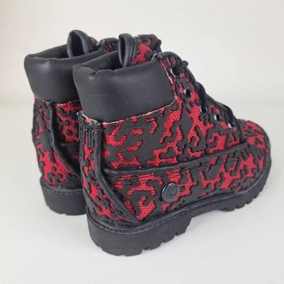 Timberland 6 IN Classic Ventilator Outdoors Toddler Black Red Rare