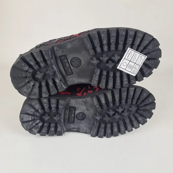 Timberland 6 IN Classic Ventilator Outdoors Toddler Black Red Rare