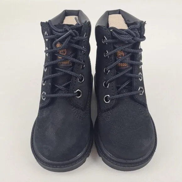 Timberland 6 IN Classic Waterproof Toddler Boots Black Nubuck Sz 5