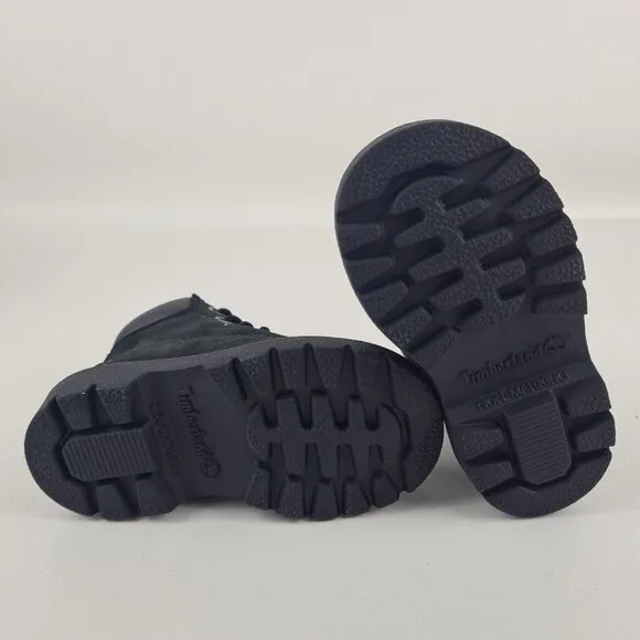 Timberland 6 IN Classic Waterproof Toddler Boots Black Nubuck Sz 5