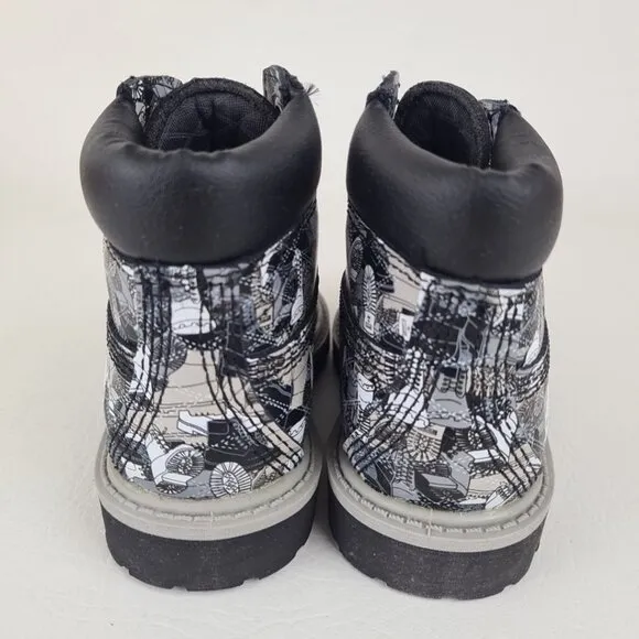 Timberland 6In Classic TODDLER Casual Boots Outdoors Black Leather