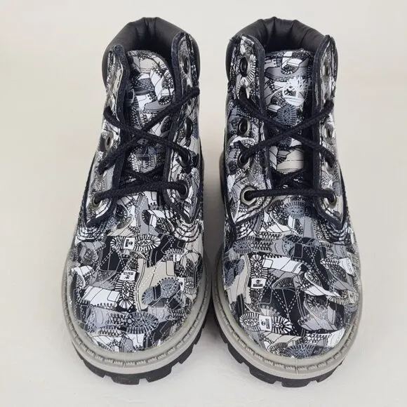 Timberland 6In Classic TODDLER Casual Boots Outdoors Black Leather