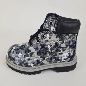 Timberland 6In Classic TODDLER Casual Boots Outdoors Black Leather