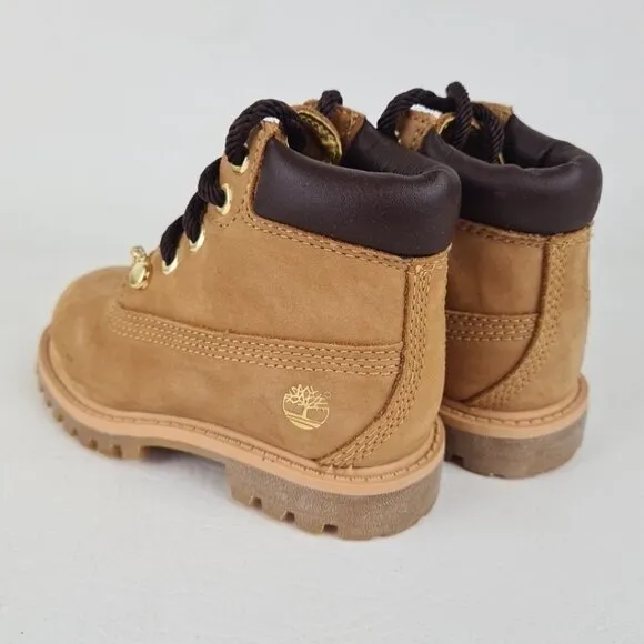 Timberland 6In Premium 24872 TODDLER Boots Outdoors Wheat Gold Leather