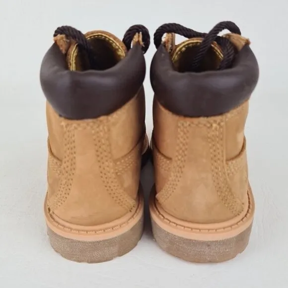 Timberland 6In Premium 24872 TODDLER Boots Outdoors Wheat Gold Leather