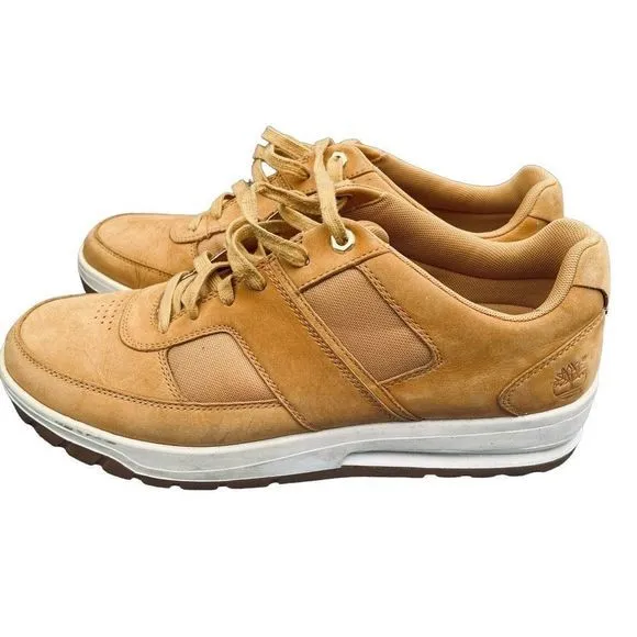 Timberland Men’s Classic Wheat Nubuck White Vamp Low-Top Street Sneakers ‎ SZ 13