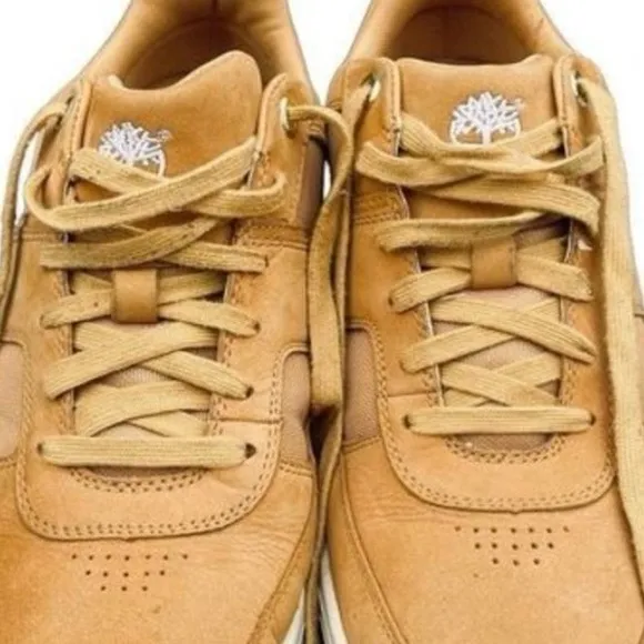 Timberland Men’s Classic Wheat Nubuck White Vamp Low-Top Street Sneakers ‎ SZ 13