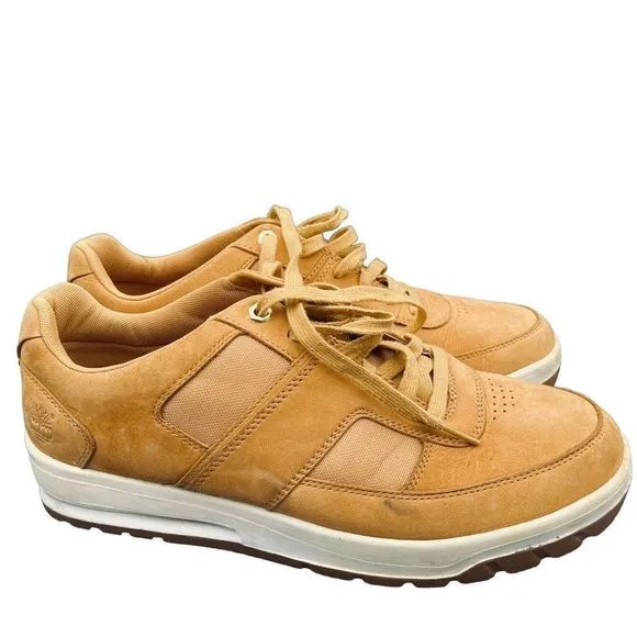 Timberland Men’s Classic Wheat Nubuck White Vamp Low-Top Street Sneakers ‎ SZ 13