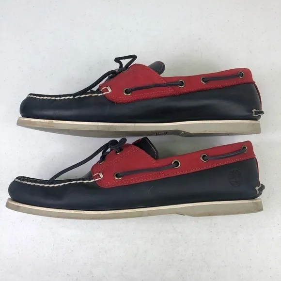 Timberland Red White Blue Custom Boat Shoes