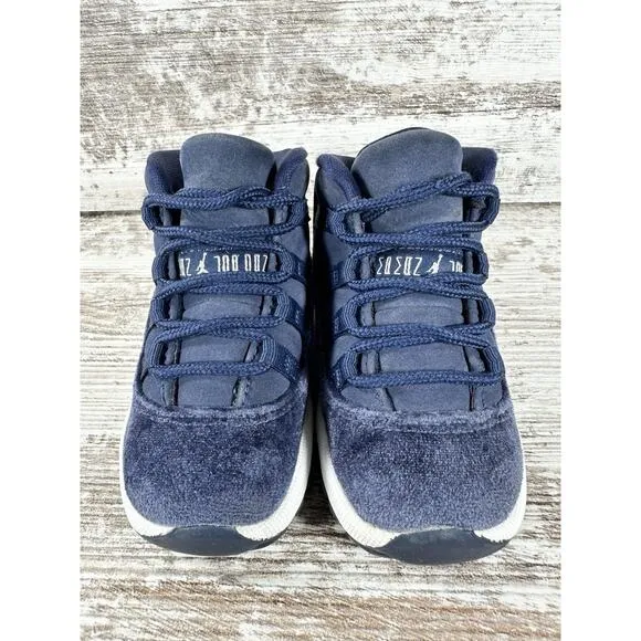 Toddler Nike Air Jordan 11 Retro TD Midnight Navy Velvet Sneaker Sz 5C
