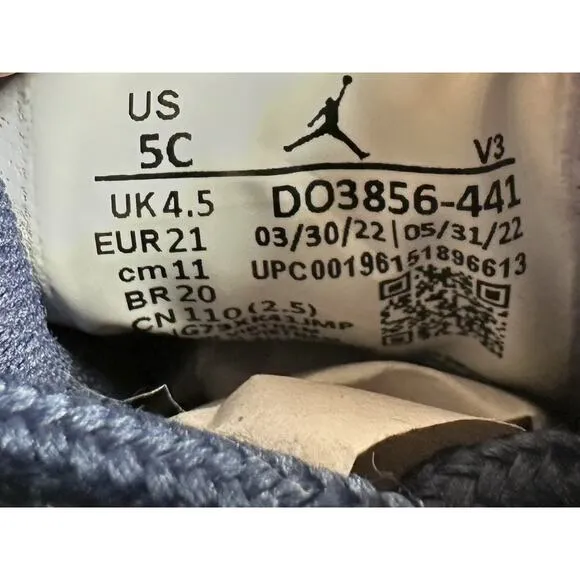 Toddler Nike Air Jordan 11 Retro TD Midnight Navy Velvet Sneaker Sz 5C