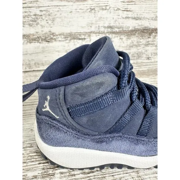 Toddler Nike Air Jordan 11 Retro TD Midnight Navy Velvet Sneaker Sz 5C