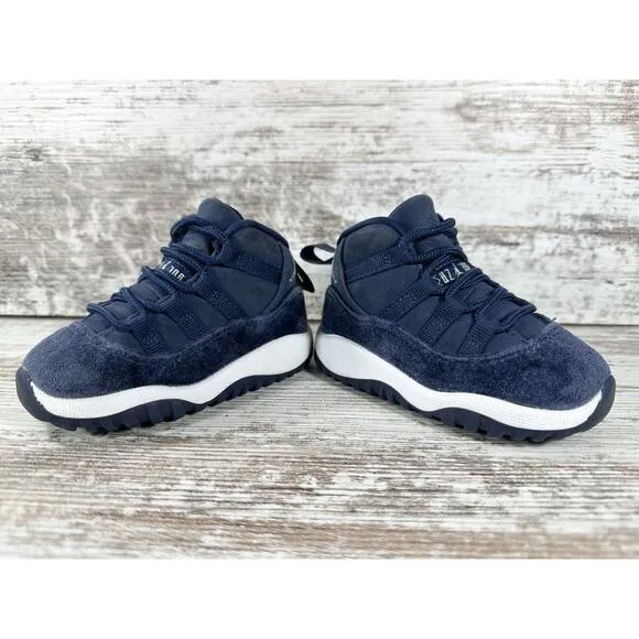 Toddler Nike Air Jordan 11 Retro TD Midnight Navy Velvet Sneaker Sz 5C