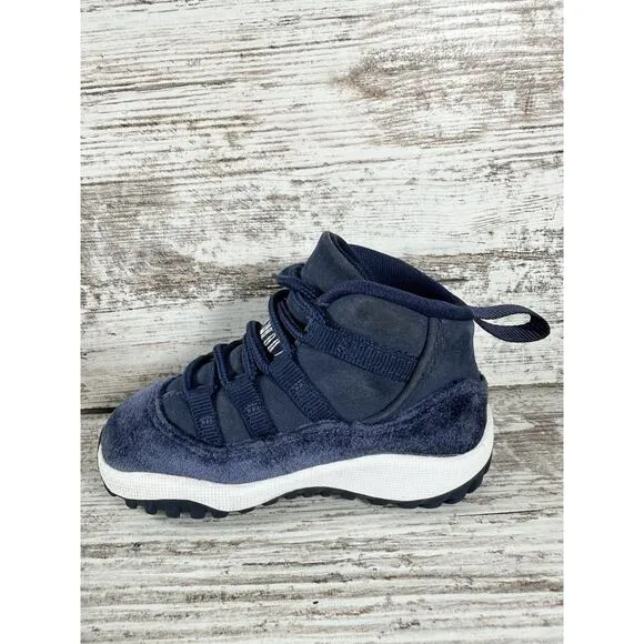 Toddler Nike Air Jordan 11 Retro TD Midnight Navy Velvet Sneaker Sz 5C