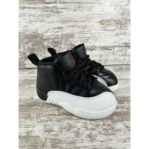 Toddler Nike Air Jordan 12 Retro 'Playoffs' Black/White Sneaker Sz 6C EUC!