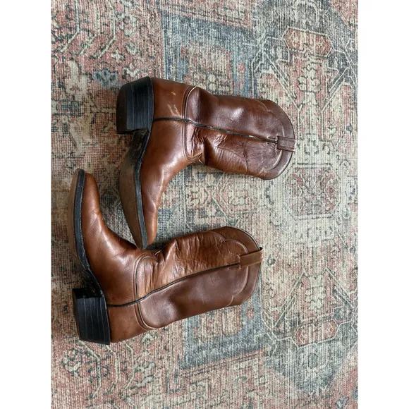 Tony Lama 5084 Brown Leather Western Cowboy Boots