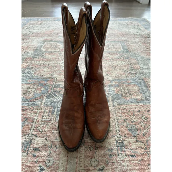 Tony Lama 5084 Brown Leather Western Cowboy Boots