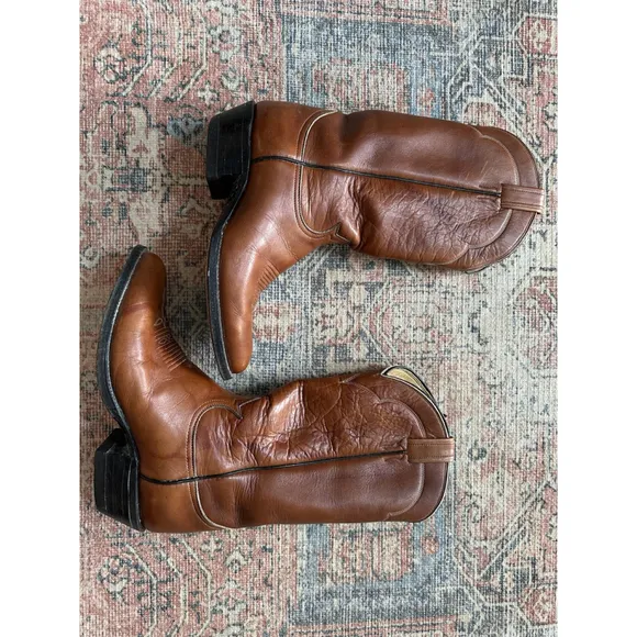 Tony Lama 5084 Brown Leather Western Cowboy Boots
