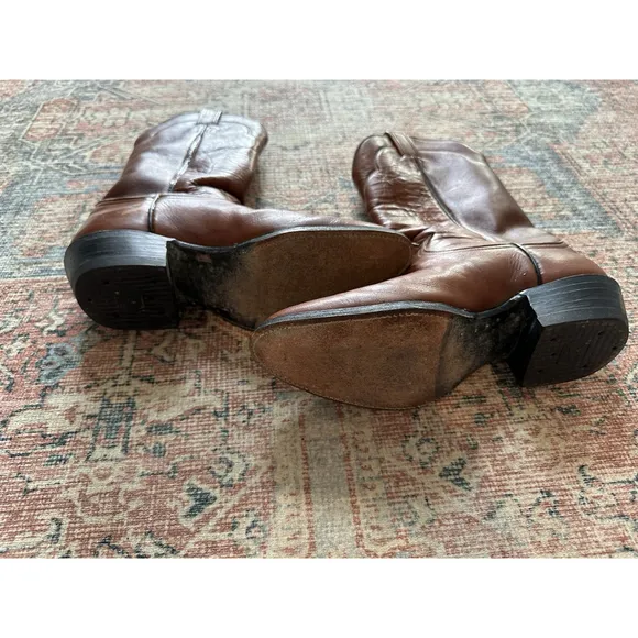 Tony Lama 5084 Brown Leather Western Cowboy Boots