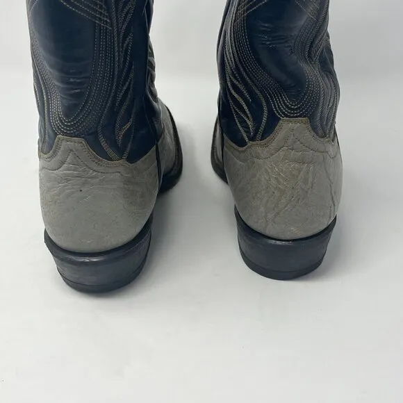 Tony Lama 8056 cowboy boots 6B grey blue antelope