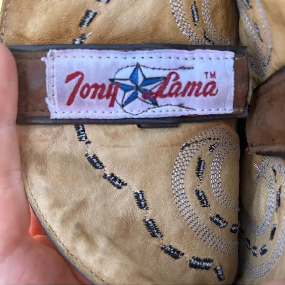 Tony Lama Tan Cowboy Boots