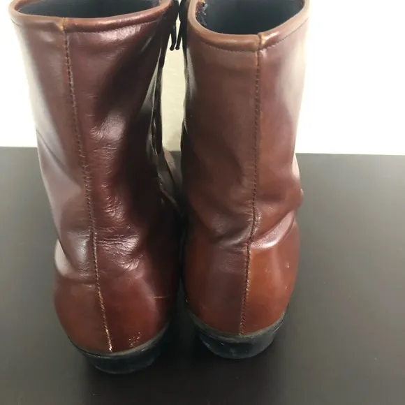 Tony Lama Victorian Style Logger Boots Zipper