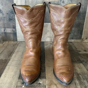 Tony Lama Vintage Gold Label Wingtip Cowboy Boots Mens 14 EEE