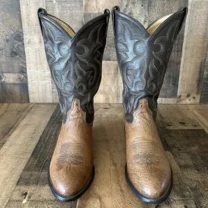 Tony Lama Vintage Smooth Ostrich Western Cowboy Boots Mens 10 EE