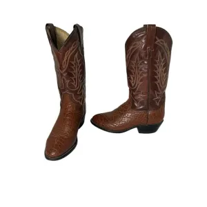 Tony Lama VM2956 Mens Vintage Two Tone Leather Cowboy Western Boots Size 8 D