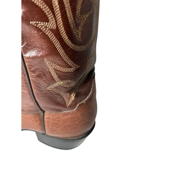 Tony Lama VM2956 Mens Vintage Two Tone Leather Cowboy Western Boots Size 8 D