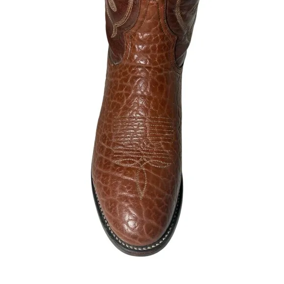 Tony Lama VM2956 Mens Vintage Two Tone Leather Cowboy Western Boots Size 8 D