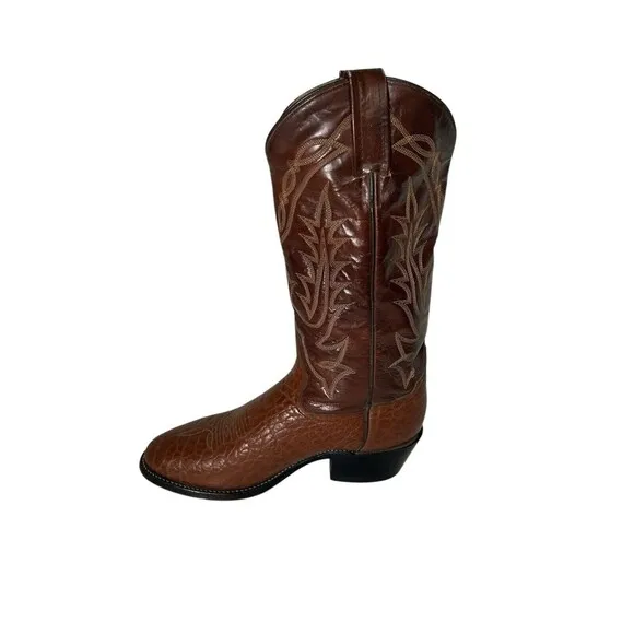 Tony Lama VM2956 Mens Vintage Two Tone Leather Cowboy Western Boots Size 8 D
