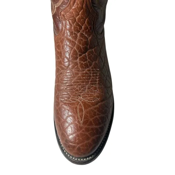 Tony Lama VM2956 Mens Vintage Two Tone Leather Cowboy Western Boots Size 8 D