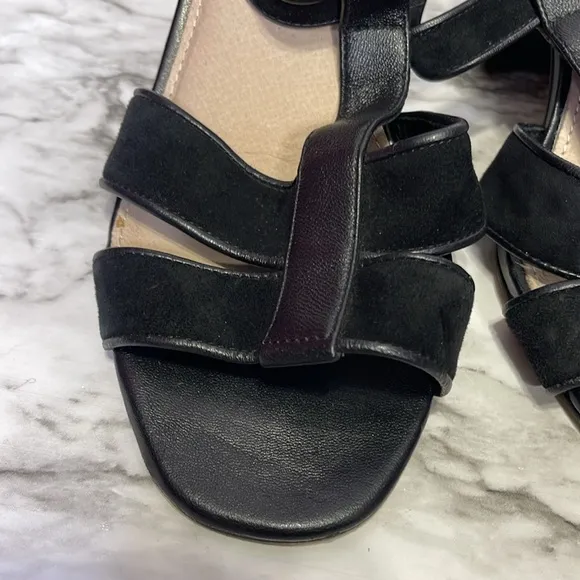 Torrid Black leather sandals plus size Black platform size 8.5W