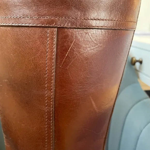 Tory Burch Brown Leather Riding Boots- Size 8