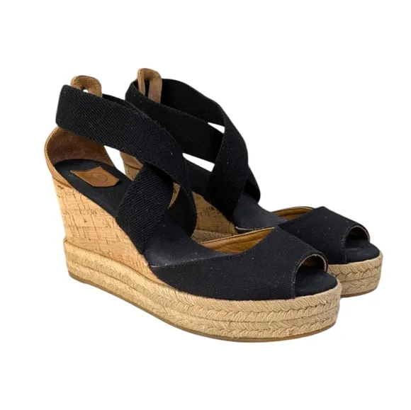 Tory Burch Cork Wedge Sandals $248 GUC Size  6  S3329